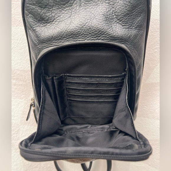 Osgoode Marley Cashmere Streetwear Black Leather Mini Backpack - Picture 5 of 10